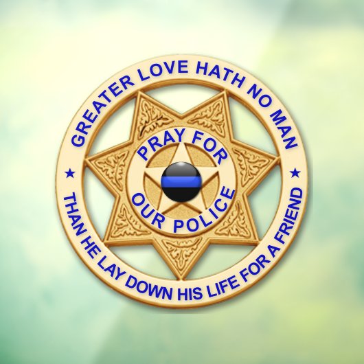 Thin Blue Line Supporter Window Cling Raamsticker (Vel 3)