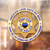 Thin Blue Line Supporter Window Cling Raamsticker (Vel 2)