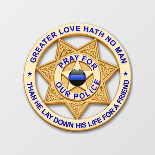 Thin Blue Line Supporter Window Cling Raamsticker (Vel)