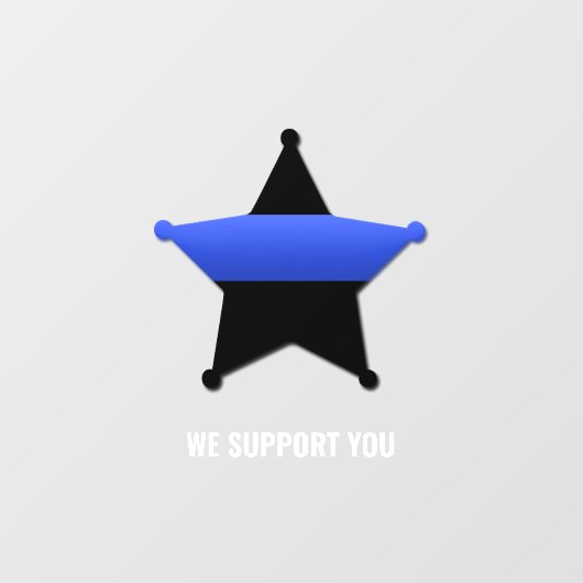 Thin Blue Line Supporter Window Cling Raamsticker (Vel)