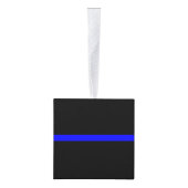 Thin Blue Line Symbolisch Memorial op een Ornament (Rechts)