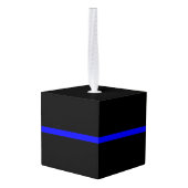 Thin Blue Line Symbolisch Memorial op een Ornament (Achter hoekig)