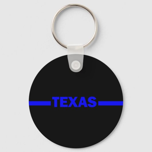 Thin Blue Line-TEXAS-politieman Sleutelhanger (Voorkant)