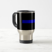 Thin Blue Line Travel Coffee Reisbeker (Voorkant links)