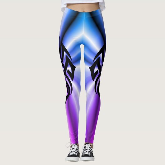 Thin Blue Line - Tribal Starburst Leggings (Voorkant)