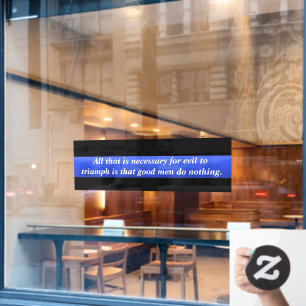 Thin Blue Line Triumping over de boze vensterkoppe Raamsticker