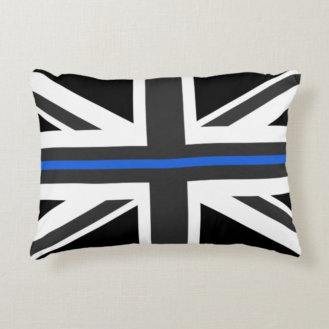 Thin Blue Line UK vlag Accent Kussen (Voorkant)
