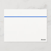 Thin Blue Line UK vlag Briefkaart (Achterkant)