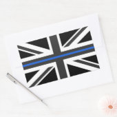 Thin Blue Line UK vlag Rechthoekige Sticker (Envelop)