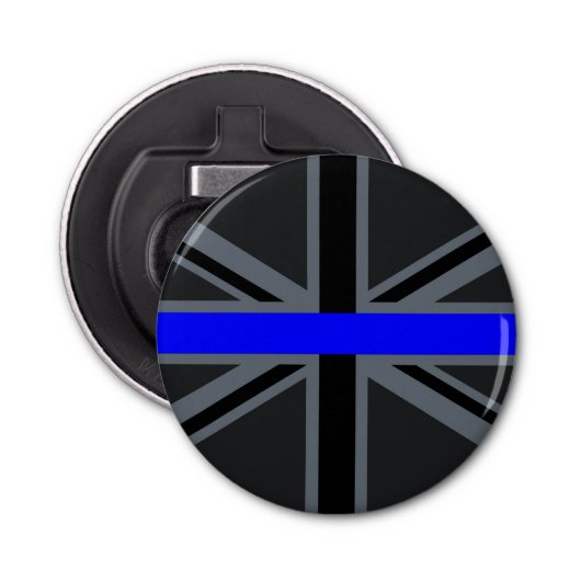 Thin Blue Line Union-aansluiting Button Flesopener (Voorkant)