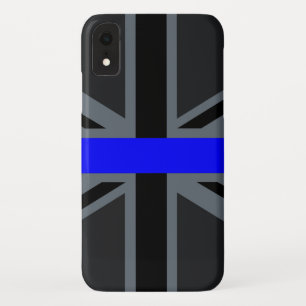 Thin Blue Line Union Jack Decor iPhone XR Hoesje