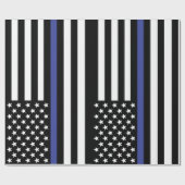 Thin Blue Line USA-vlag Cadeaupapier (Vlak)