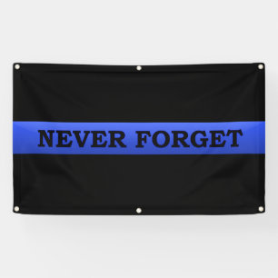 Thin Blue Line VERGETEN NOOIT Spandoek