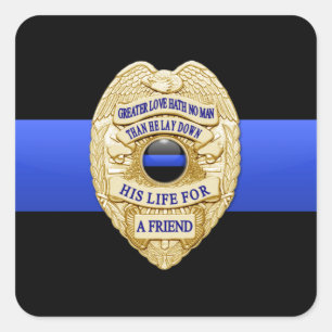 Thin Blue Line Vierkante Sticker