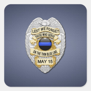 Thin Blue Line Vierkante Sticker