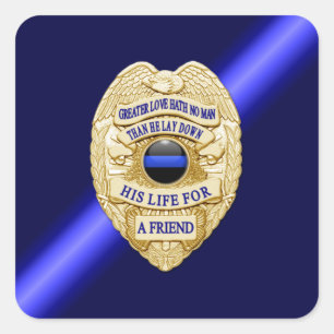 Thin Blue Line Vierkante Sticker