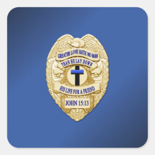 Thin Blue Line Vierkante Sticker