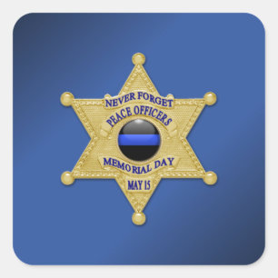 Thin Blue Line Vierkante Sticker