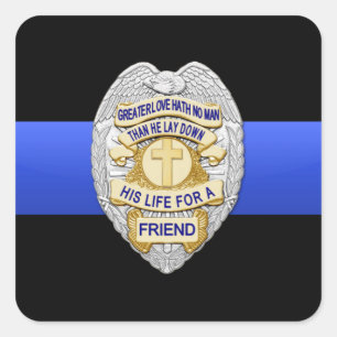 Thin Blue Line Vierkante Sticker