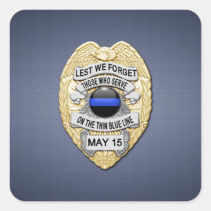 Thin Blue Line Vierkante Sticker