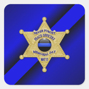 Thin Blue Line Vierkante Sticker