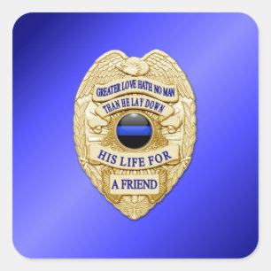 Thin Blue Line Vierkante Sticker