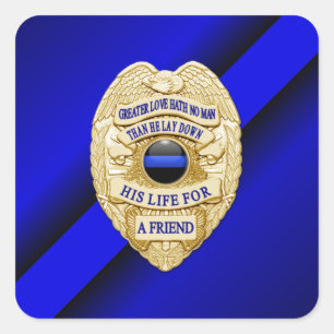 Thin Blue Line Vierkante Sticker