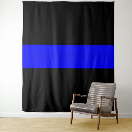 Thin Blue Line Wandkleed (In situ)