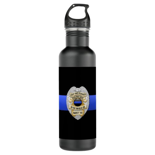 Thin Blue Line Waterfles (Voorkant)