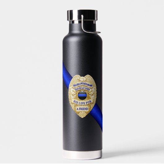 Thin Blue Line Waterfles (Links)