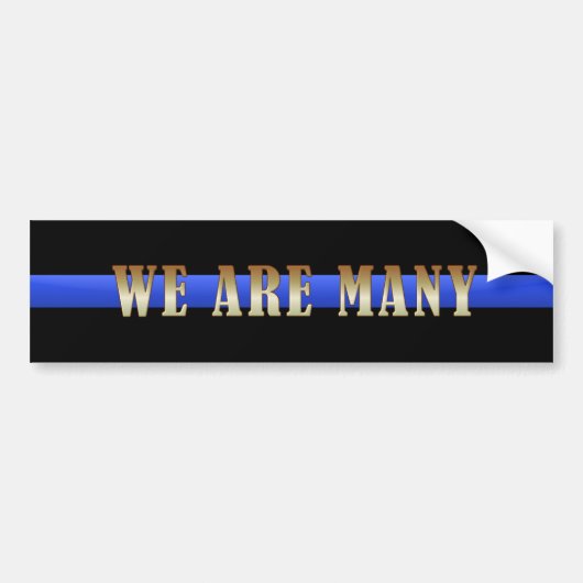 Thin Blue Line we zijn er veel Bumpersticker (Voorkant)