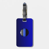 Thin Blue Line Wereldbol Bagagelabel (Achterkant verticaal)