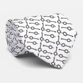 Thin Blue Line White Handcuff Keys Stropdas (Opgerold)