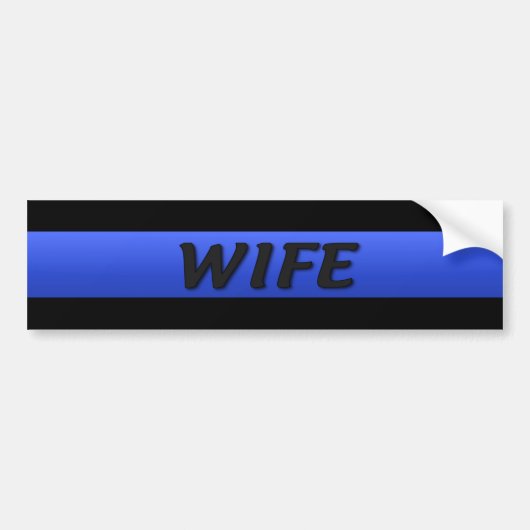 Thin Blue Line Wife Bumpersticker (Voorkant)