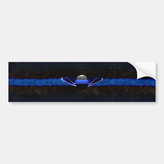 Thin Blue Line Wings Bumpersticker (Voorkant)