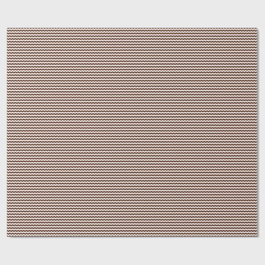 Thin Brown and White Waves Wrapping Paper Cadeaupapier (Vlak)