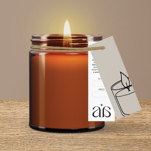 Thin Candle Product Jar Prijs Hang Label Kaart