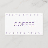 Thin Double Number Loyalty Coffee Punch Card (Voorkant)