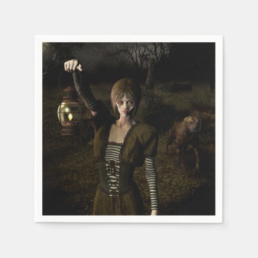 Thin female carrying lamp servet (Voorkant)