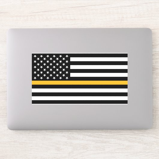 Thin Gold Line Dispatch 8" Vinyl Laptop Sticker (Ordinateur)