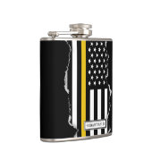 Thin Gold Line Dispatch USA Flag Torn Out Heupfles (Rechts)