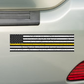 Thin Gold Line  Flag Dispatcher Bumpersticker (Op auto)