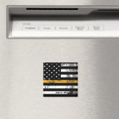 Thin Gold Line Flag Dispatcher Magnet Magneet (Insitu (Vaatwasser))