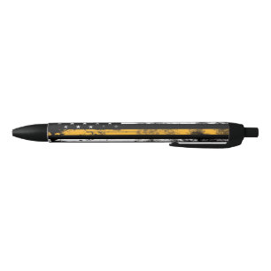 Thin Gold Line Grunge Flag Dispatcher Pen