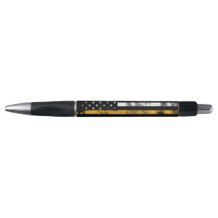 Thin Gold Line Grunge Flag Dispatcher Pen