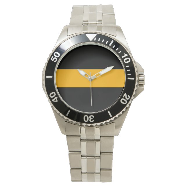 Thin Gold Line-verzending Mannen Horloge (Voorkant)
