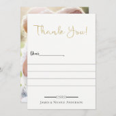Thin Gold Modern Script Volledige foto Bedankt (Voorkant / Achterkant)