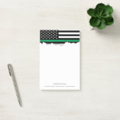 Thin Green Line American Flag Post-it® Notes (Kantoor)