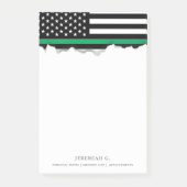 Thin Green Line American Flag Post-it® Notes (Voorkant)