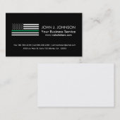 Thin Green Line American Flag Visitekaartje (Voorkant / Achterkant)